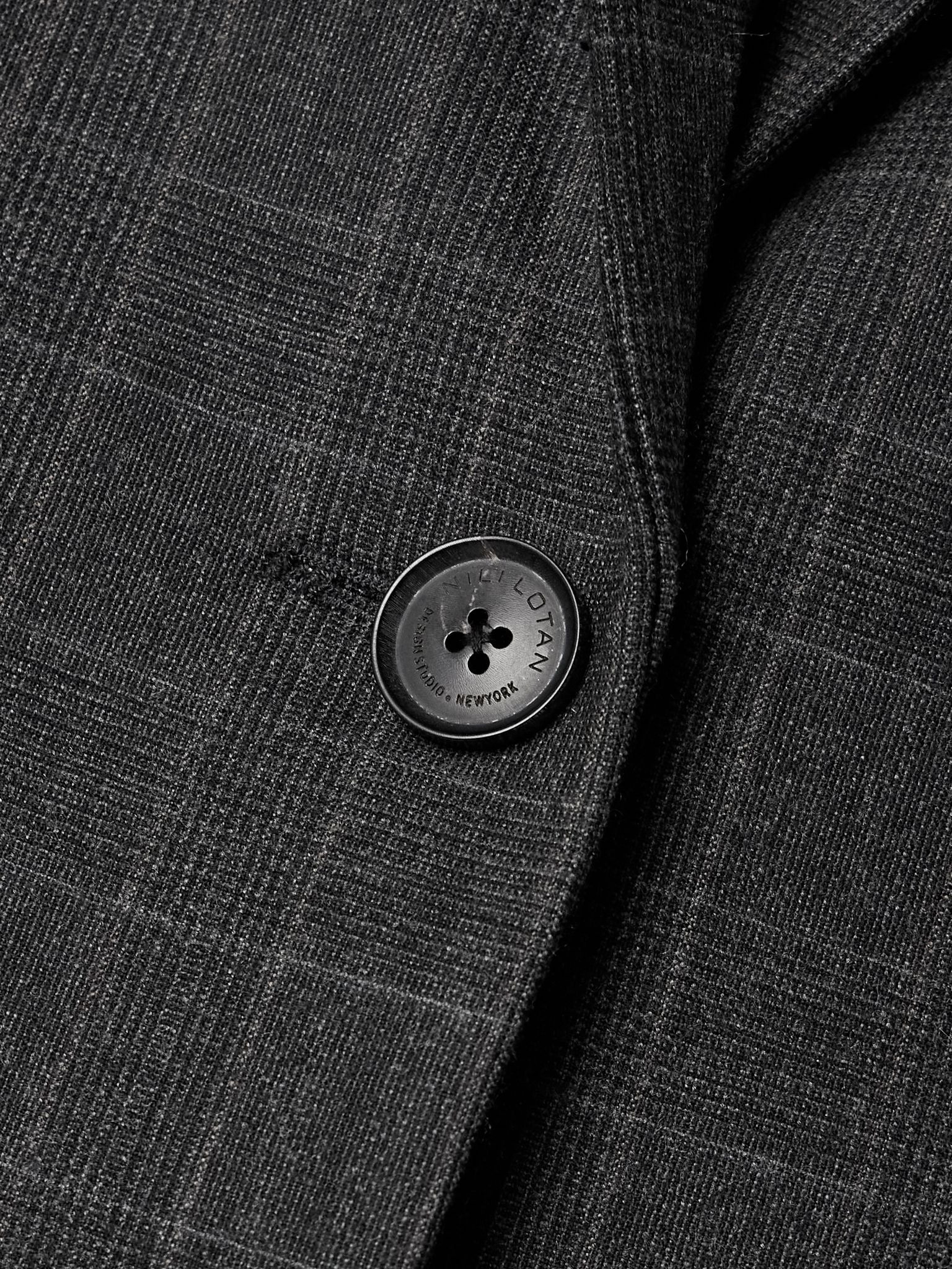 Diane checked wool-blend blazer Dark gray - 5