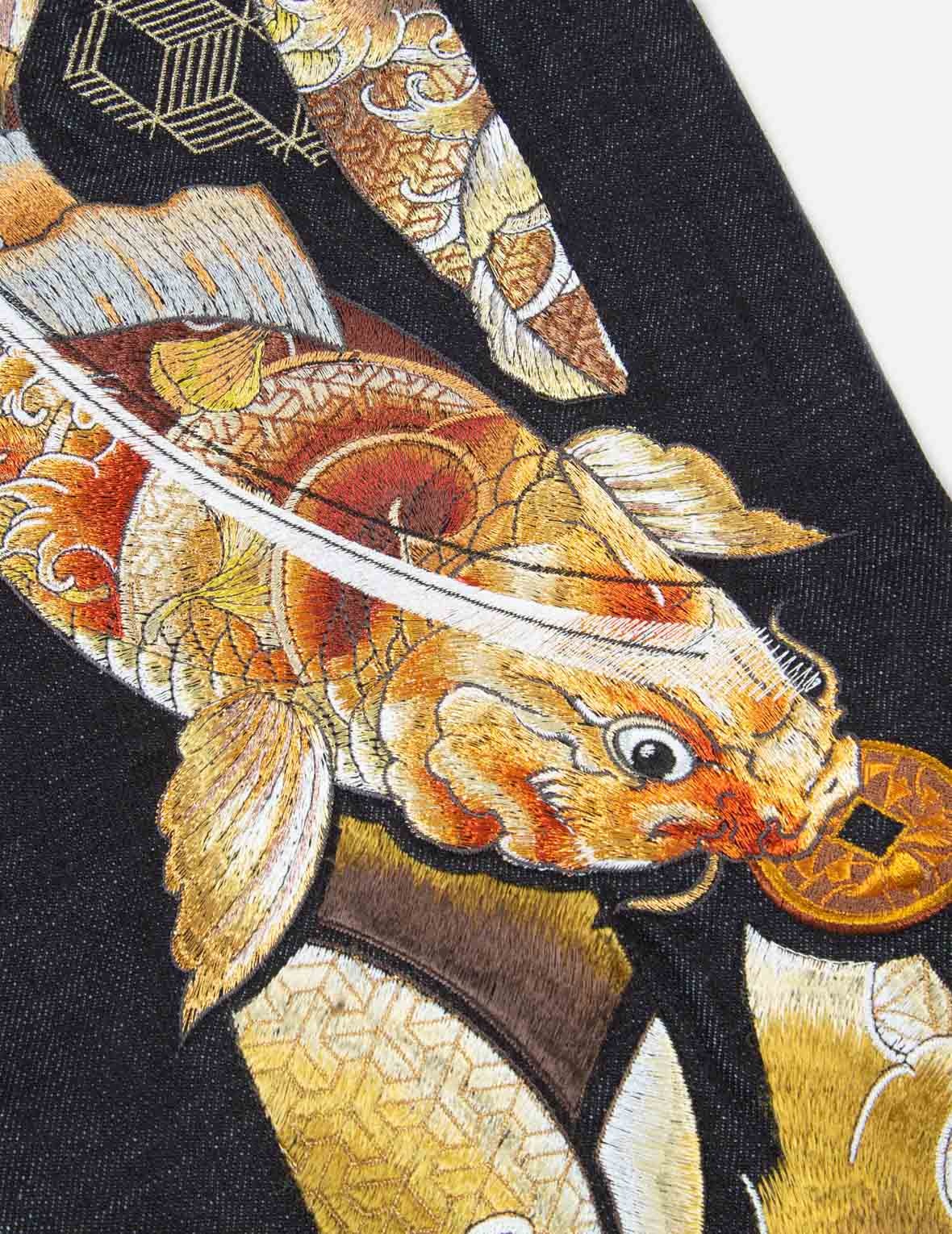 TATTOO KOI DAICOCK EMBROIDERY CARROT-FIT JEANS #2017 - 7