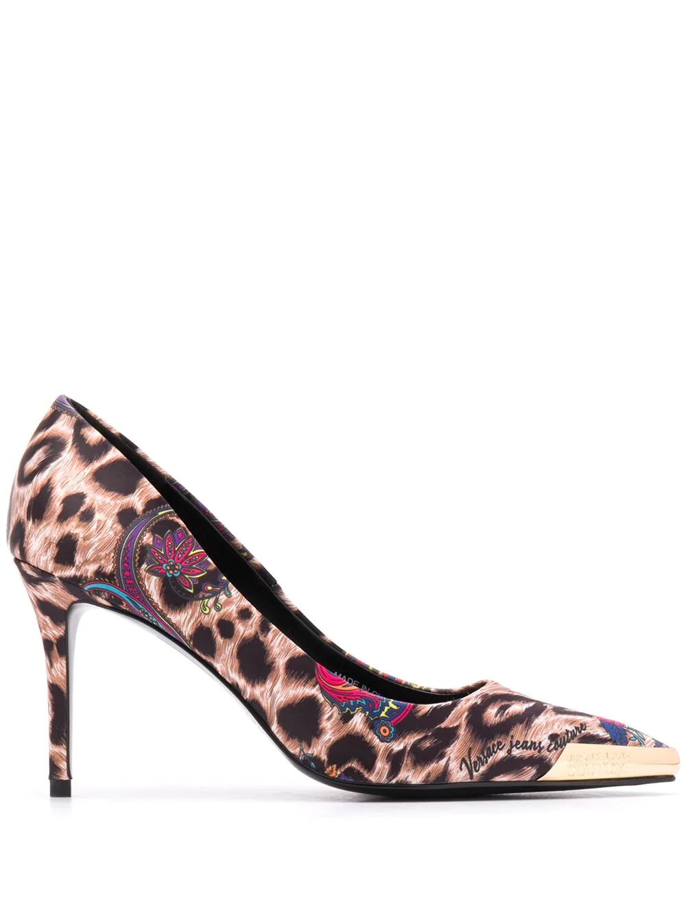 pointed leopard print pumps - 1