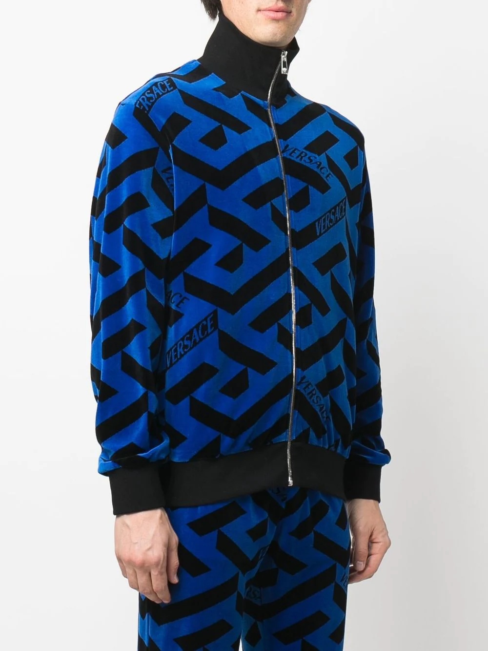 geometric-print track jacket - 3