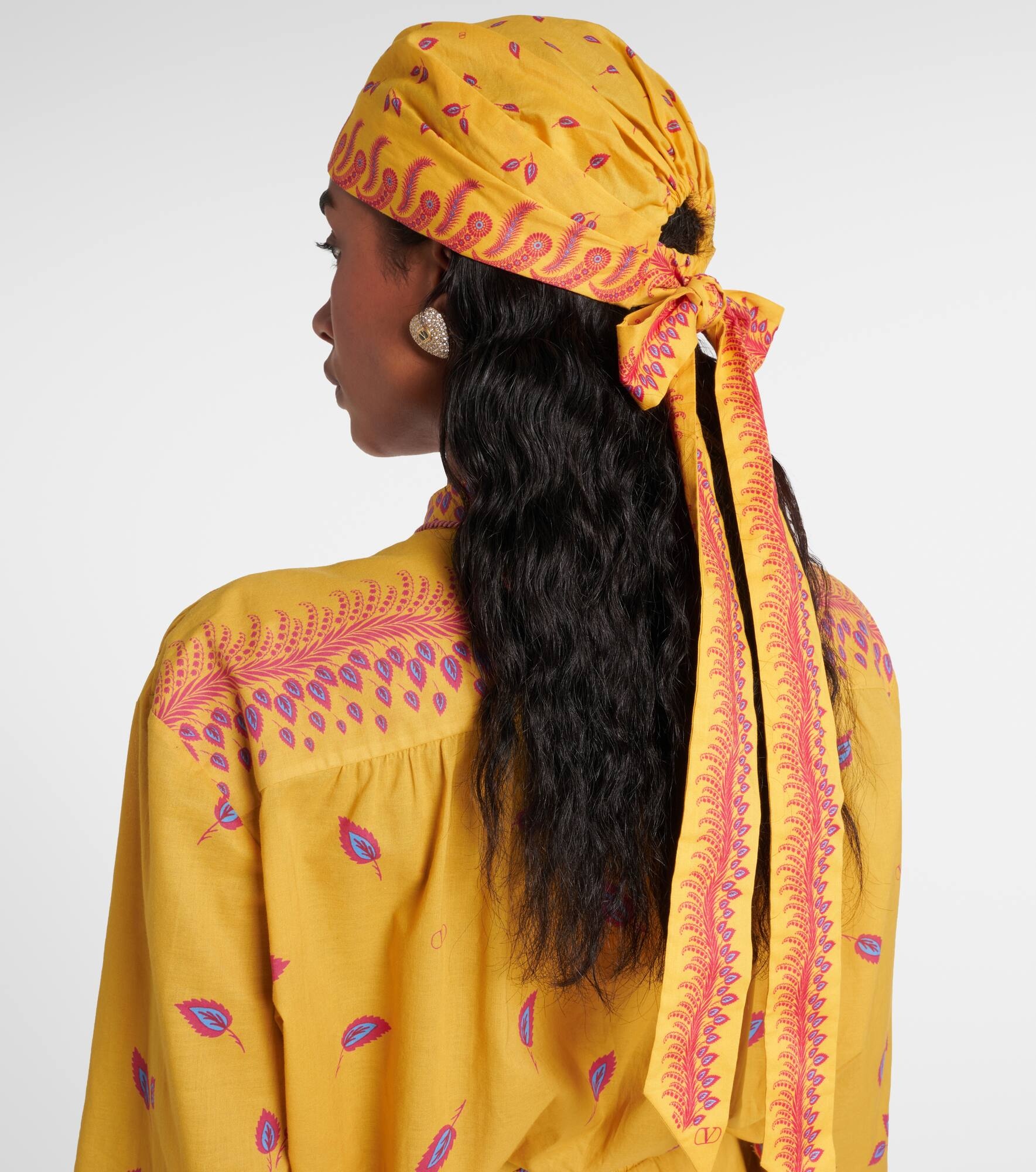 Escape cotton and silk head wrap - 5