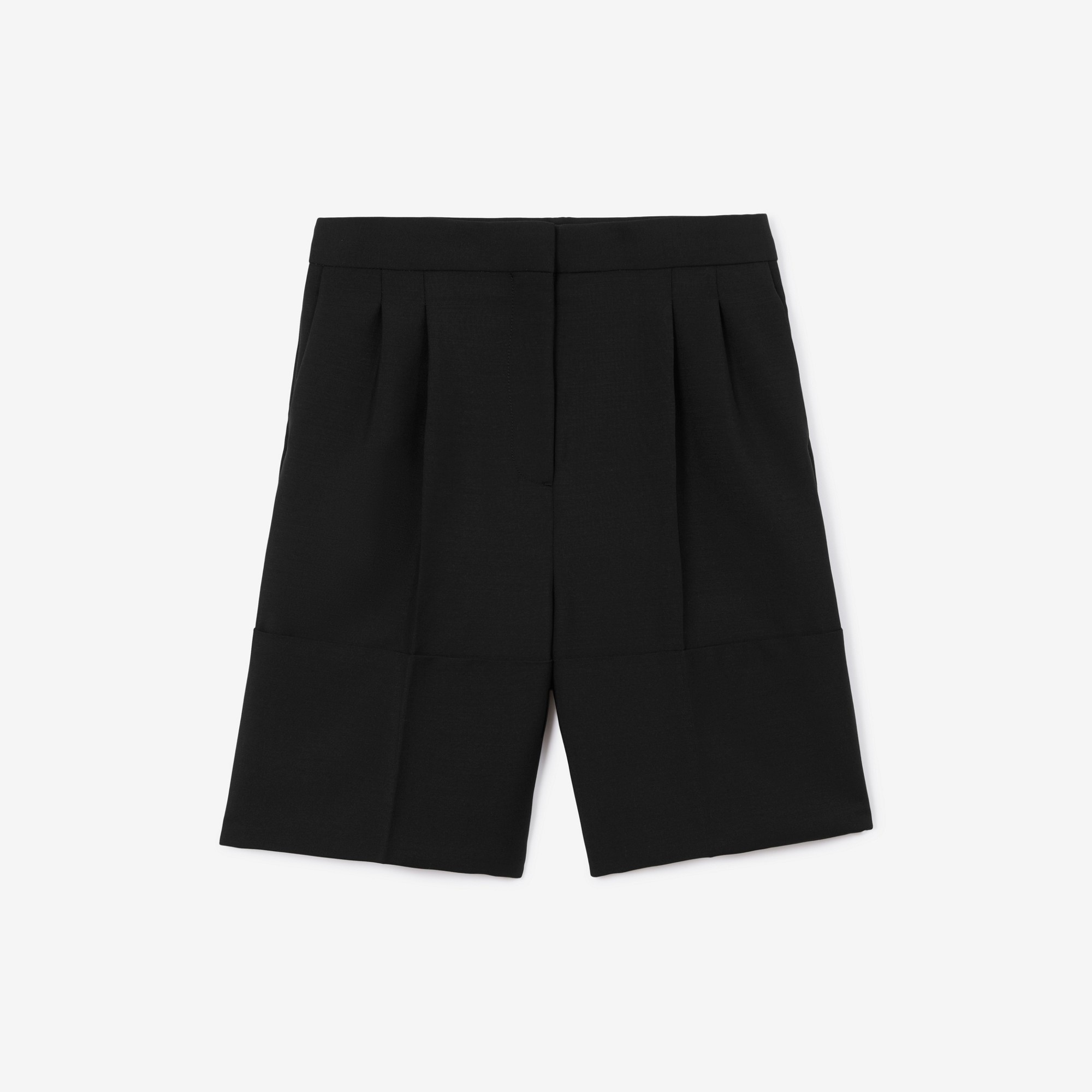 Cuff Detail Mohair Wool Tailored Shorts - 1