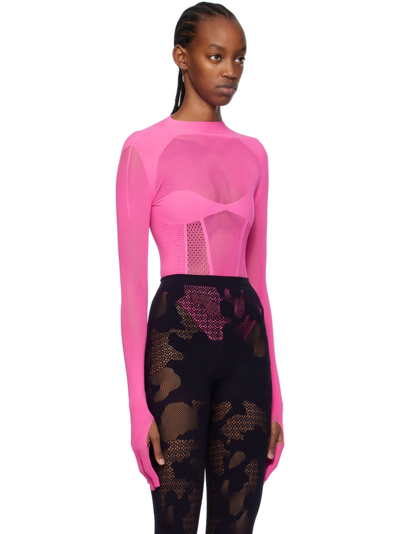 Pink Seamless Bodysuit 2