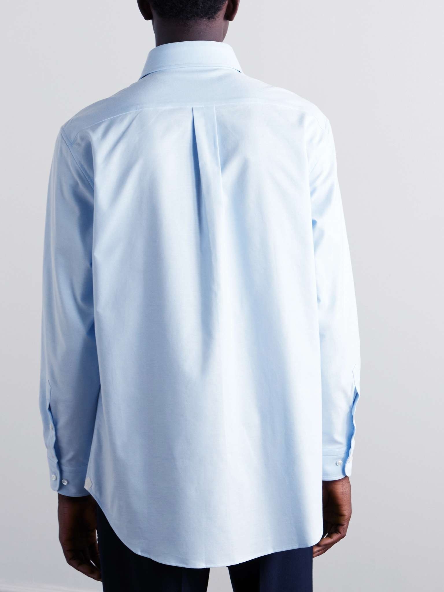 Button-Down Collar Cotton Oxford Shirt - 4