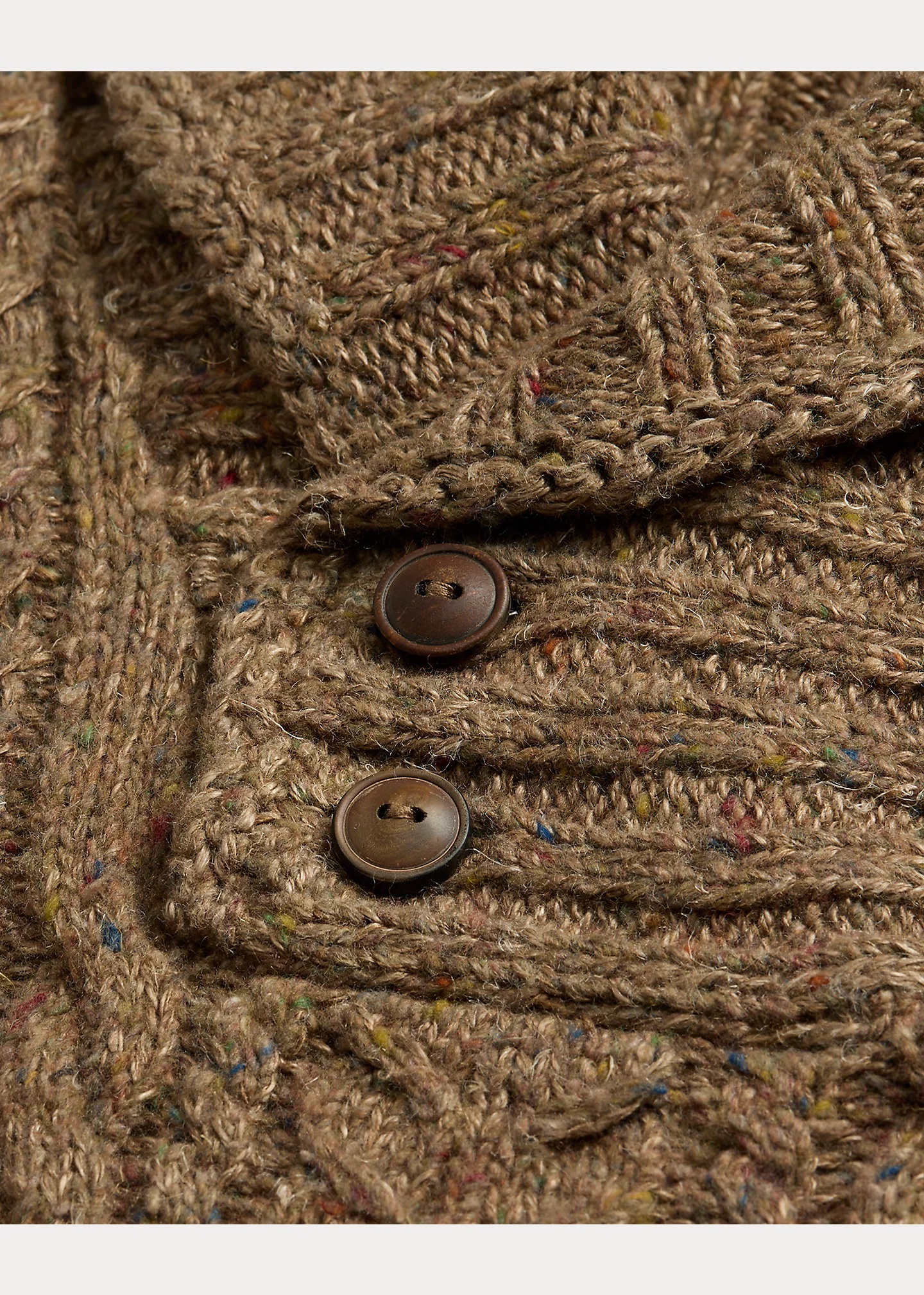 Aran-Knit Shawl-Collar Sweater - 4