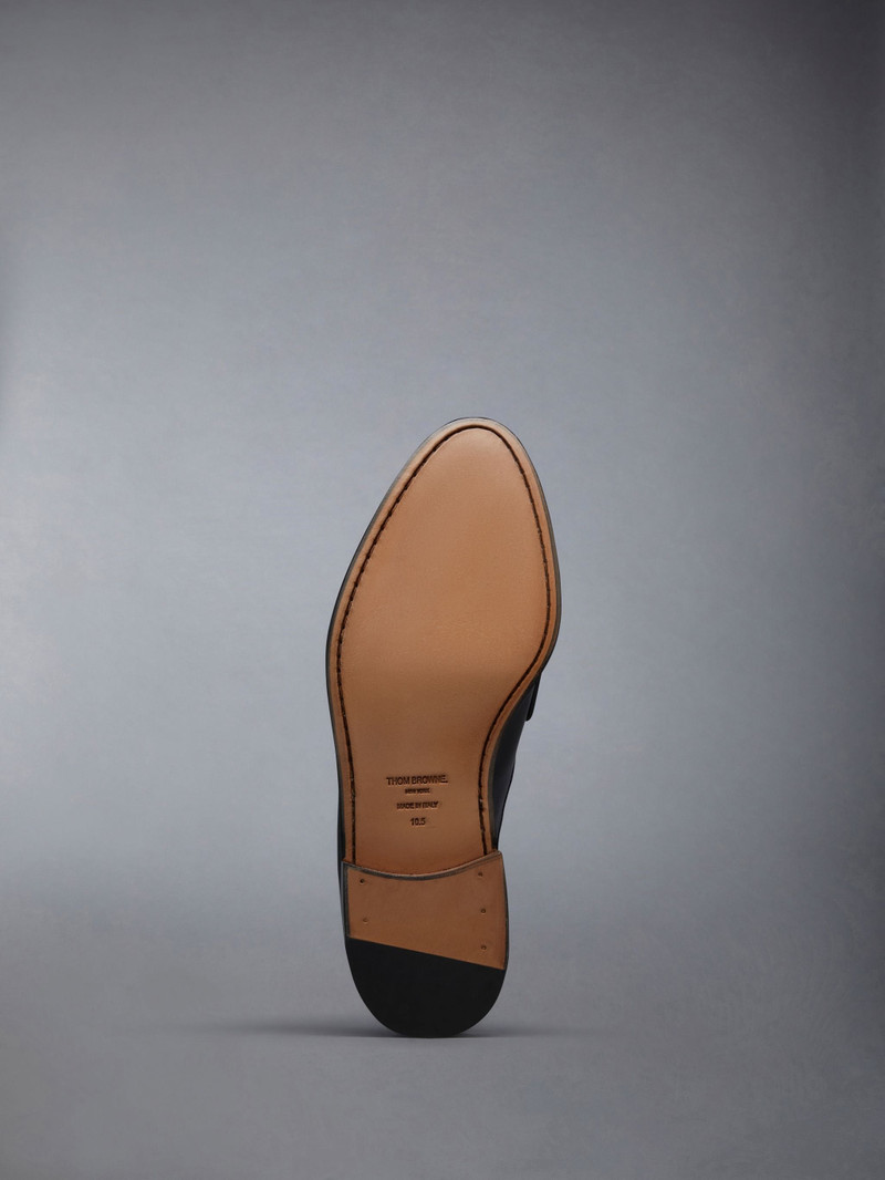 Box Calf Flexible Leather Sole Varsity Penny Loafer Mule 6