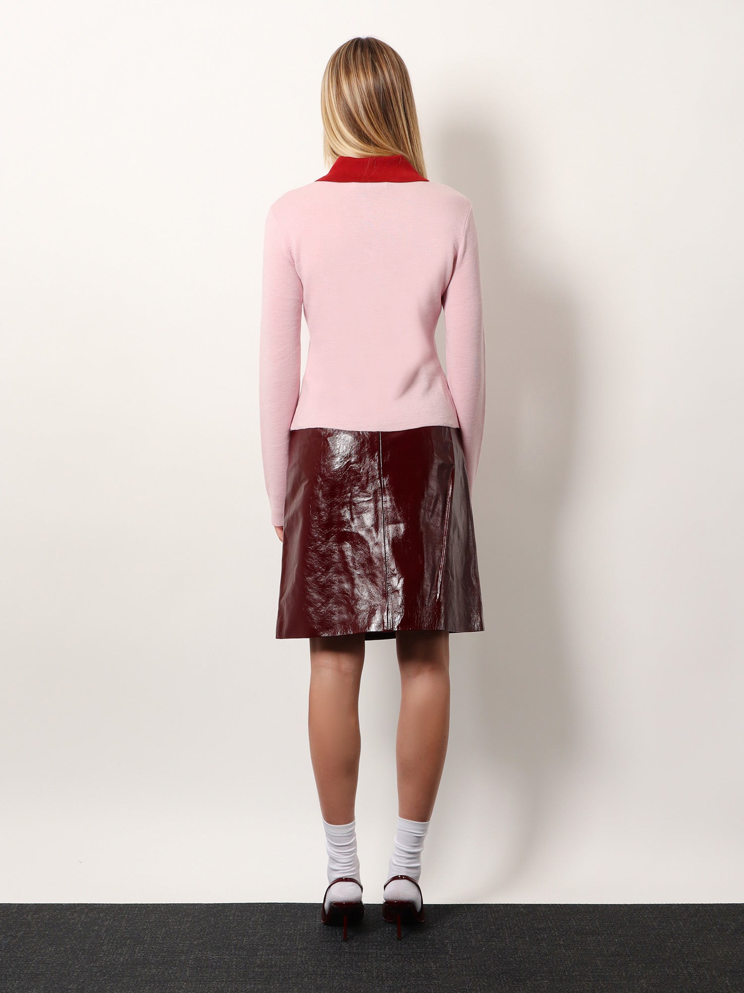 Wool Cardigan With Contrasting Collar - 3
