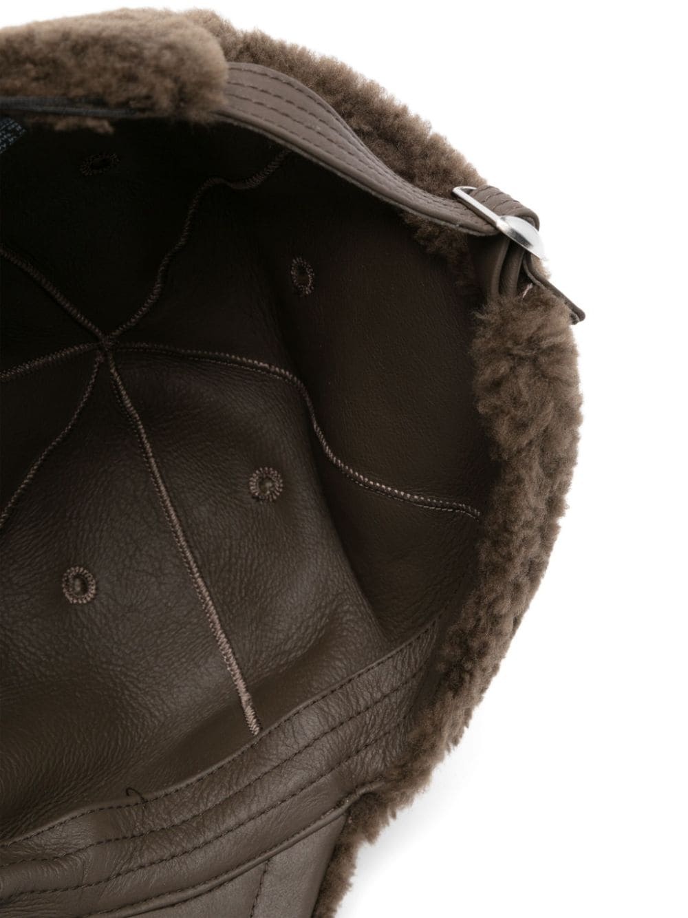 shearling baseball cap - 2
