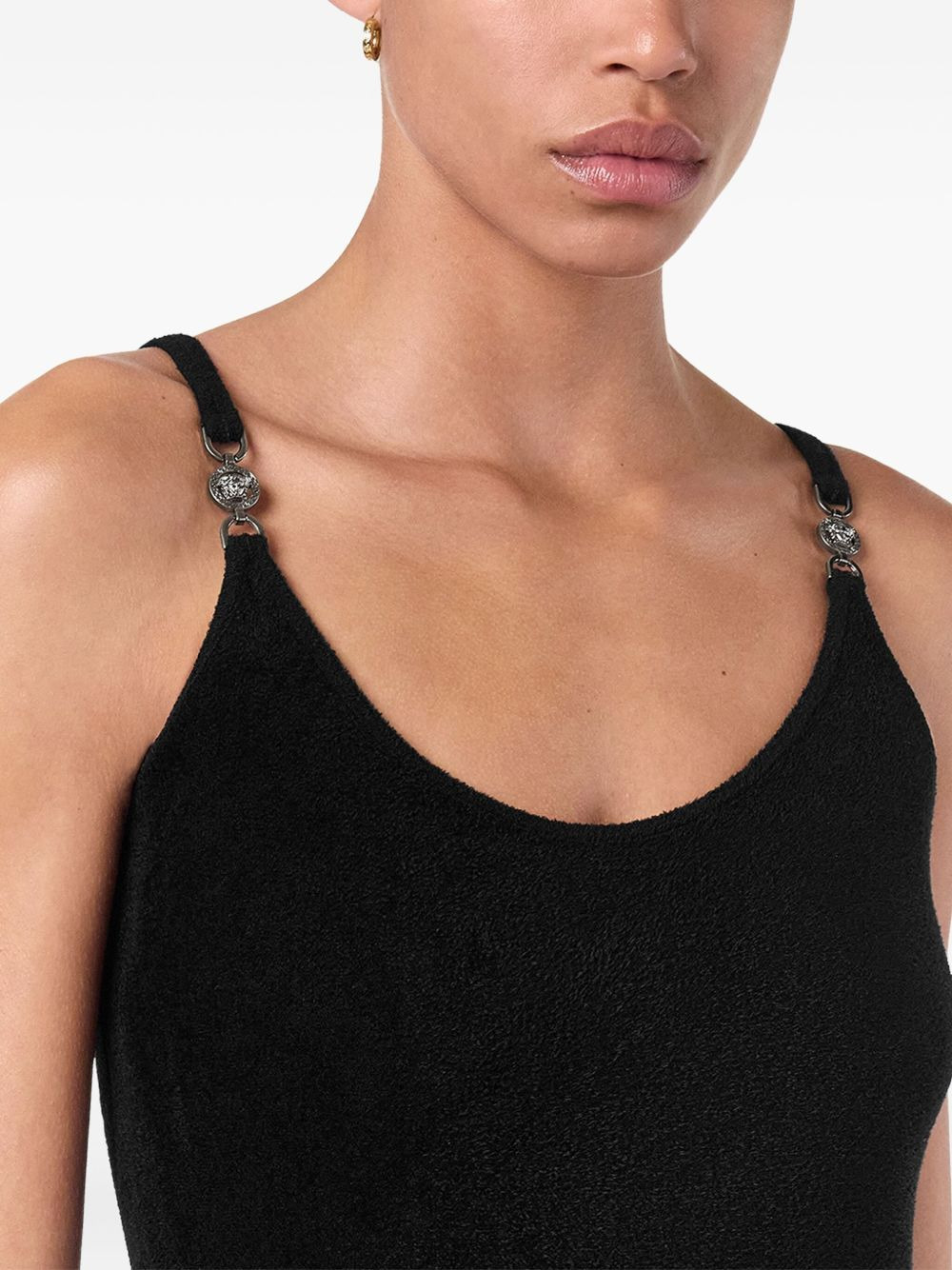 embellished scoop-neck mini dress - 5