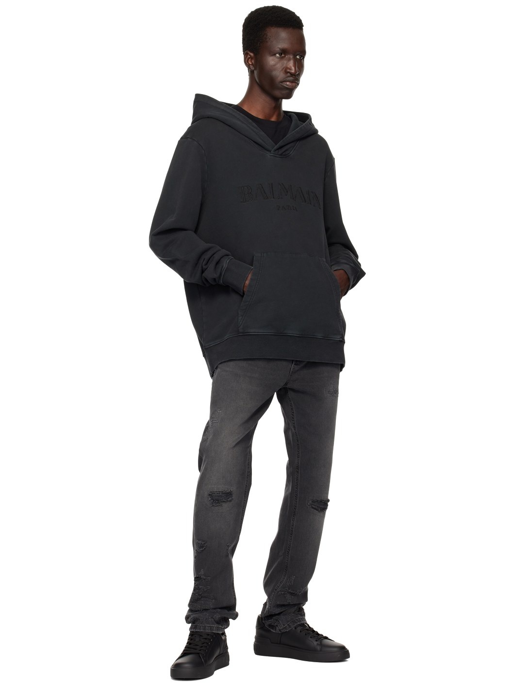 Black Vintage Hoodie - 4