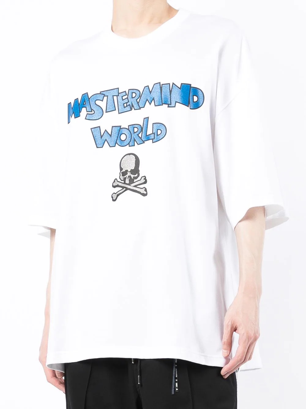 logo-slogan print T-shirt - 4