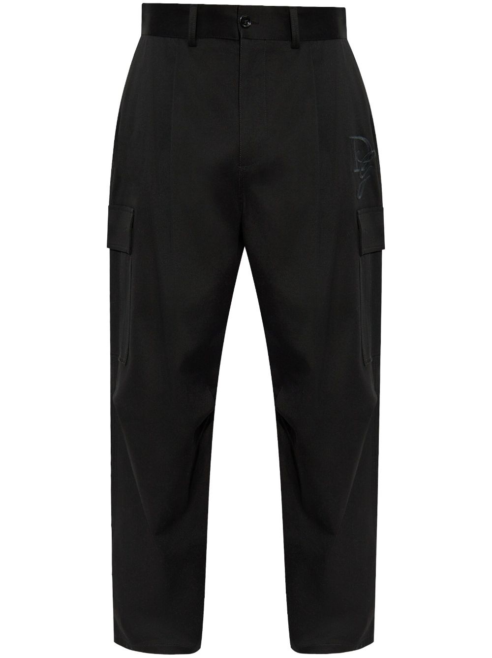 logo-embroidered cargo trousers - 1