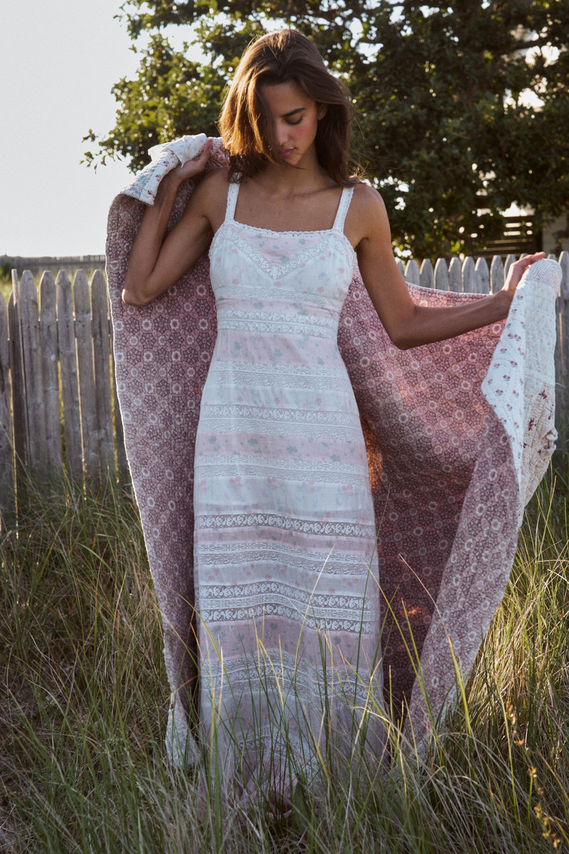 Carwen Cotton Mixed Print Maxi Dress 3