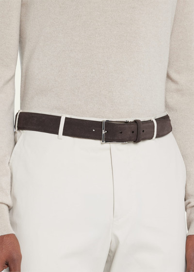 Santoni Men's Atlas Suede Belt outlook