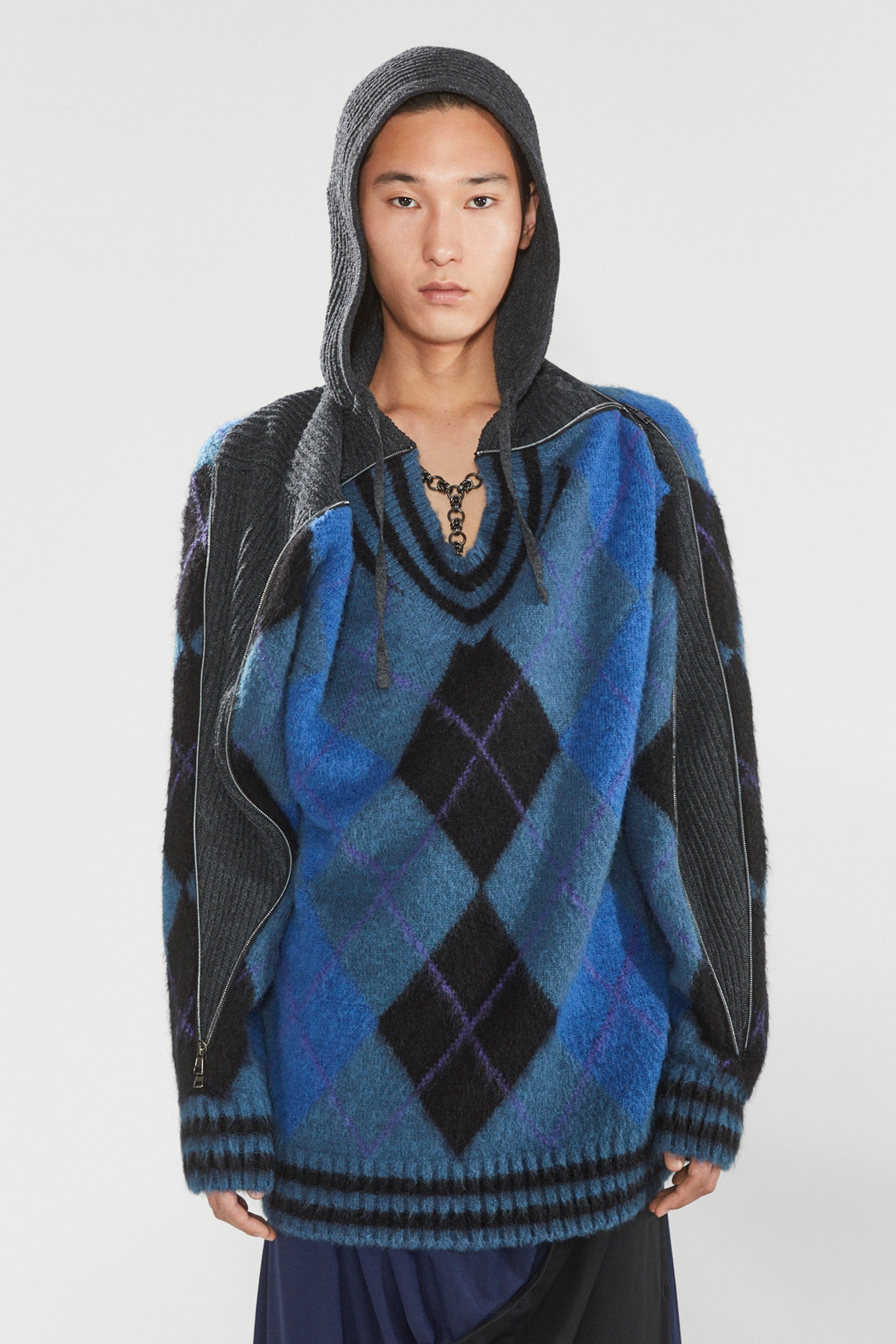Zip Insert Hood Pullover - 3