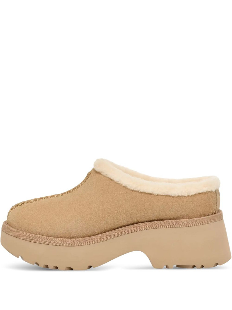 New Heights fluffy-trim mules 1