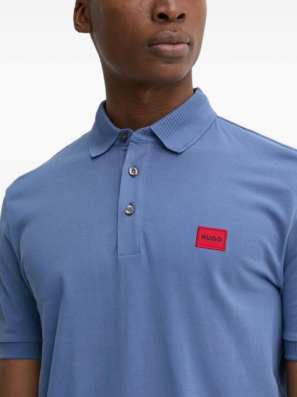 logo-patch polo shirt - 4