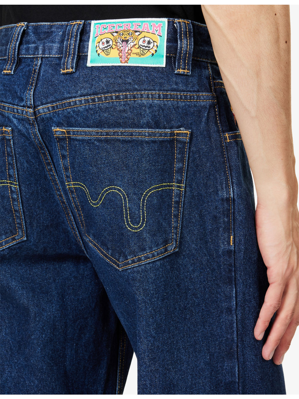 Running Dog Double Scoop Straight-Leg Denim Jeans - 5