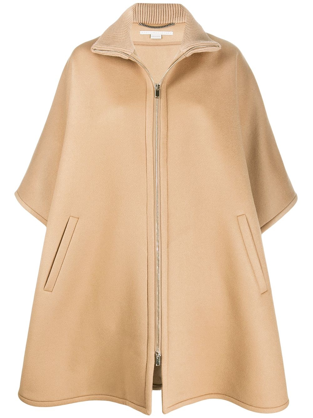 oversized zip-front cape - 1