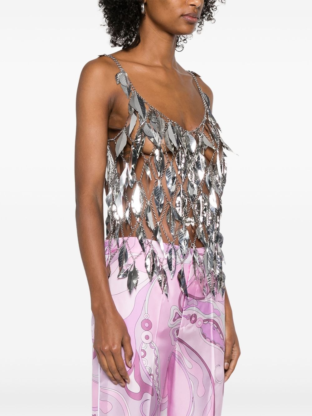 chainmail scoop-neck top - 3