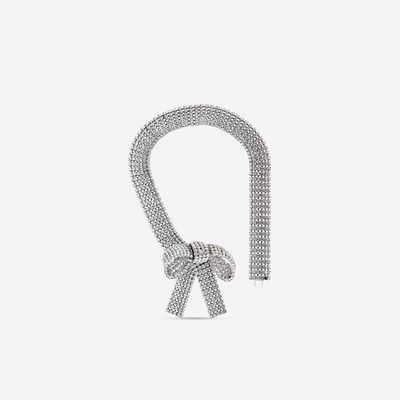 BALENCIAGA Women's Bow Necklace in Silver outlook