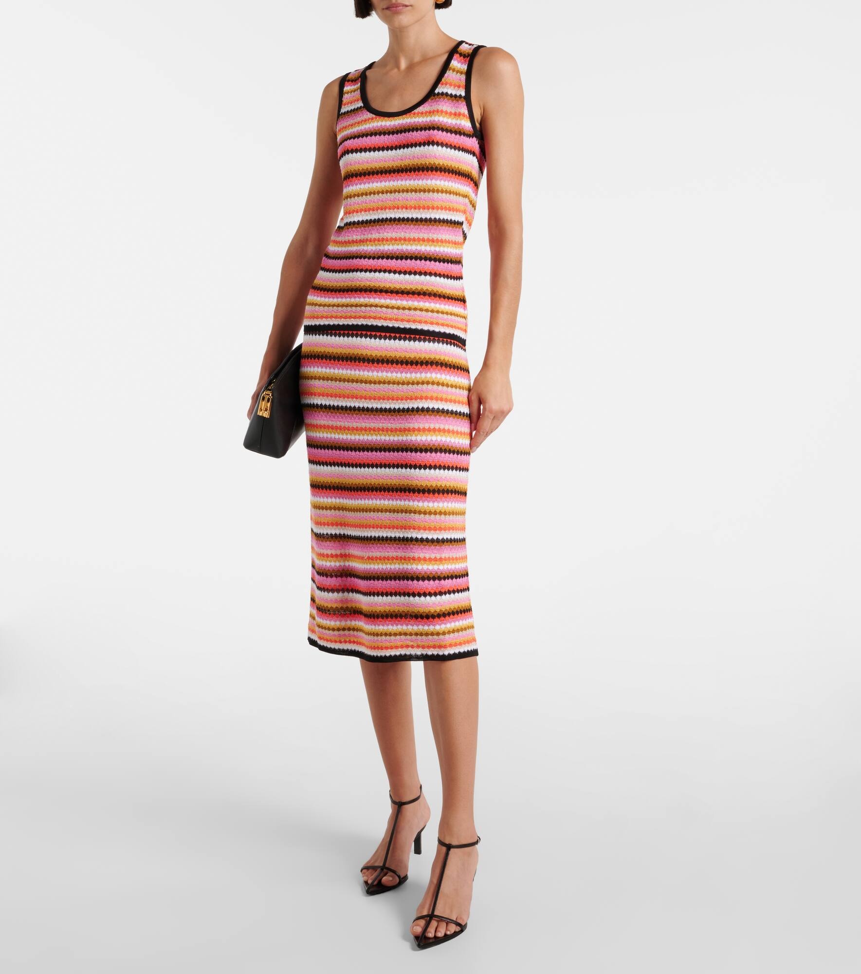Cotton-blend midi skirt - 2