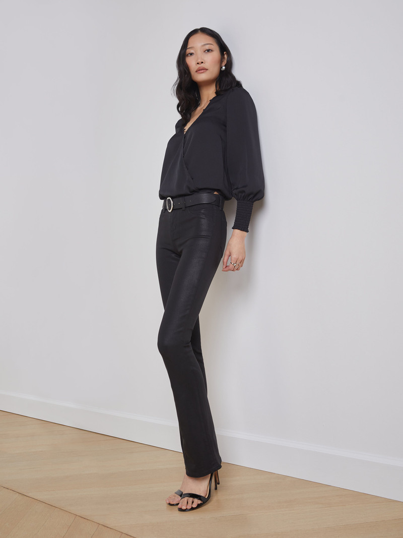 L'AGENCE Selma Coated Bootcut Jean outlook