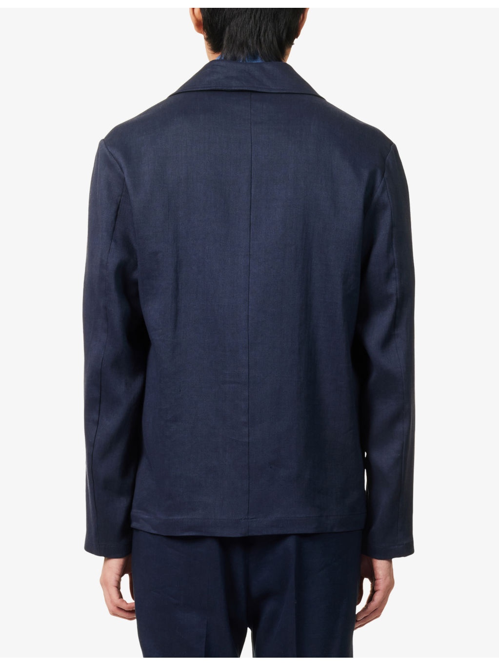 Regular-Fit Long-Sleeve Linen and Wool-Blend Overshirt - 4