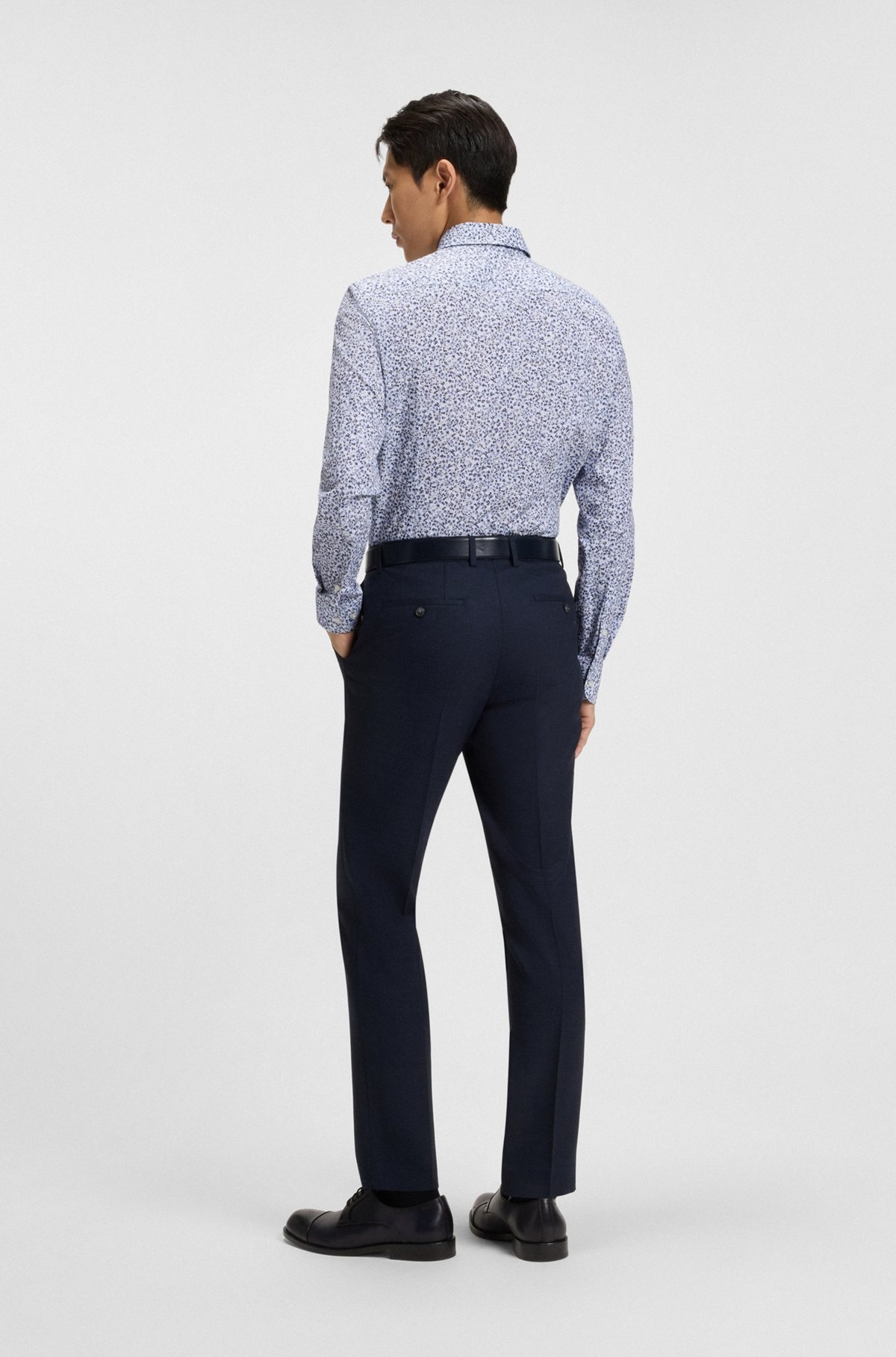 SLIM-FIT SHIRT IN FLORAL-PRINT STRETCH-COTTON POPLIN - 5