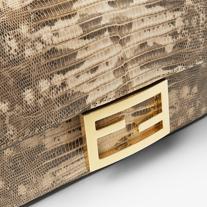 Baguette® Mini Beige lizard bag 5