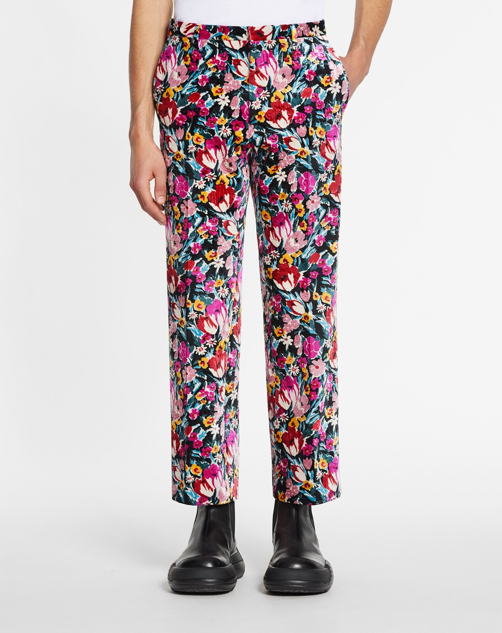 STRAIGHT PANTS WITH TULIP PRINT - 3