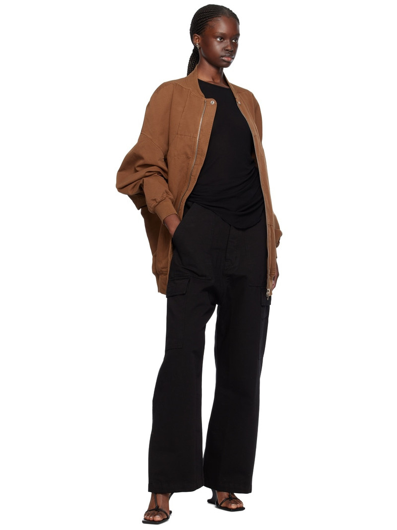 Rick Owens DRKSHDW Black Cargo Trousers outlook