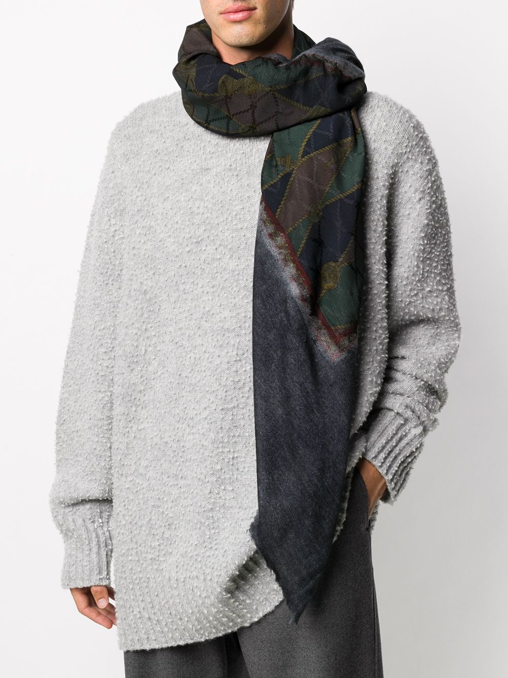 mix-print scarf - 2