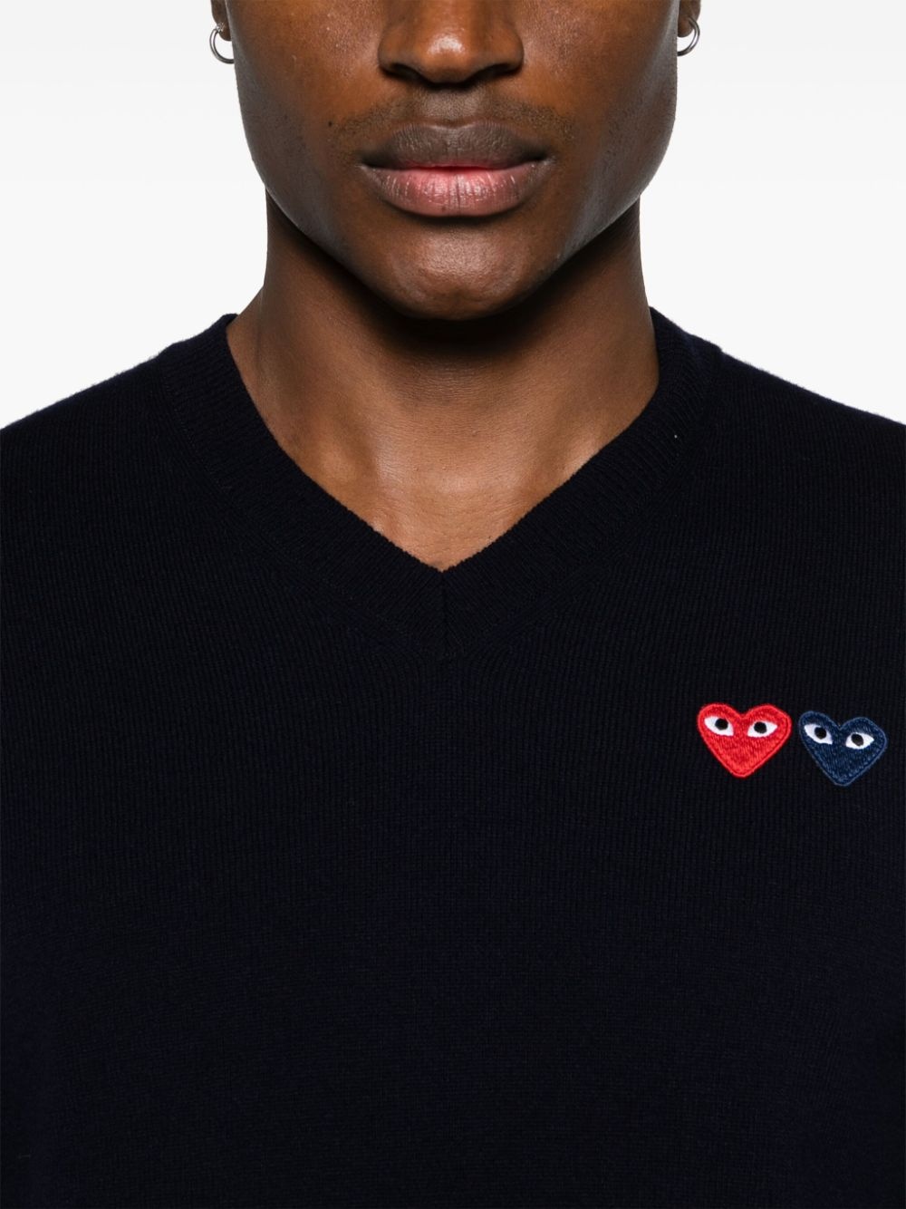 heart-patch wool jumper - 6