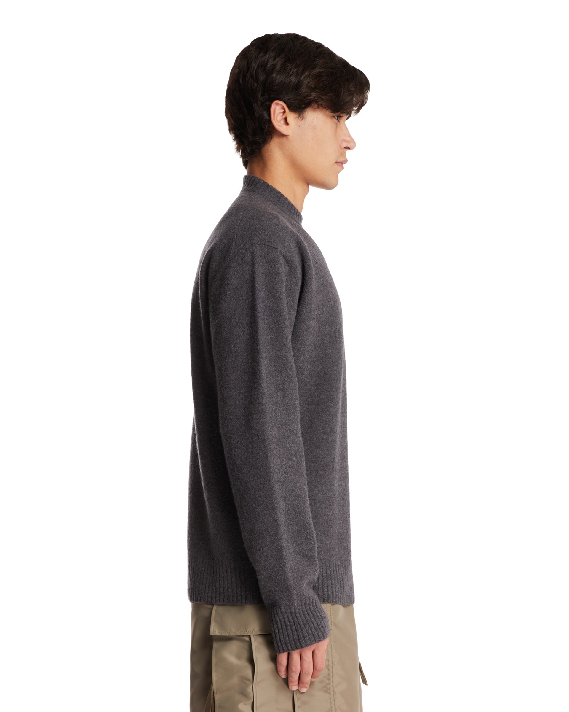 Jil Sander Gray Crewneck Sweater | REVERSIBLE