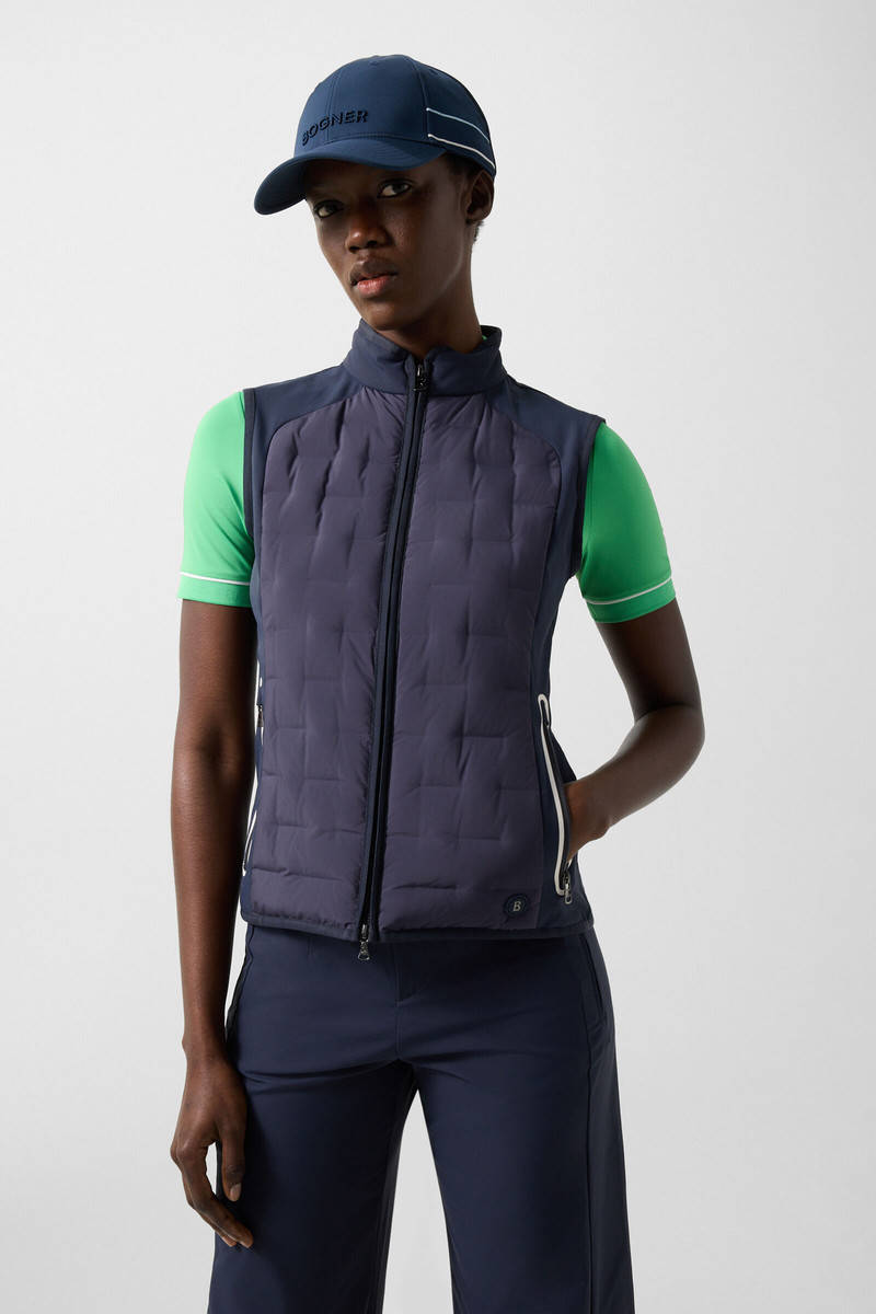 Lina hybrid vest in Navy blue 2