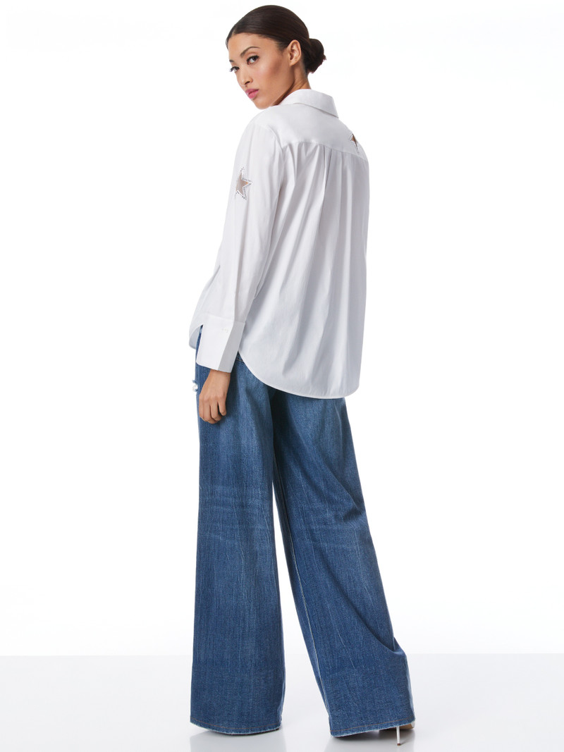 FINELY STAR EMBELLISHED BUTTON DOWN 3