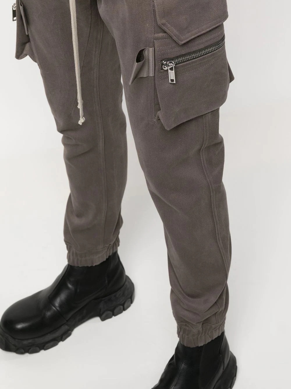 drawstring cargo trousers - 5