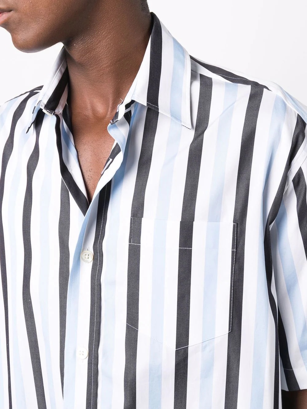 Striped Short-Sleeved Shirt - 6