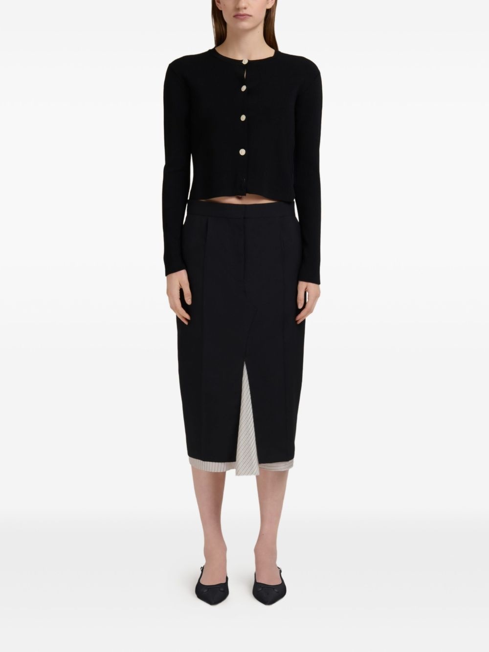 split-hem pencil skirt - 2