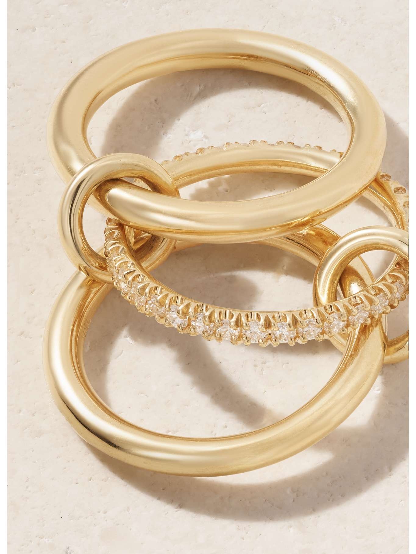 Libra petite 18-karat gold diamond rings Gold - 4