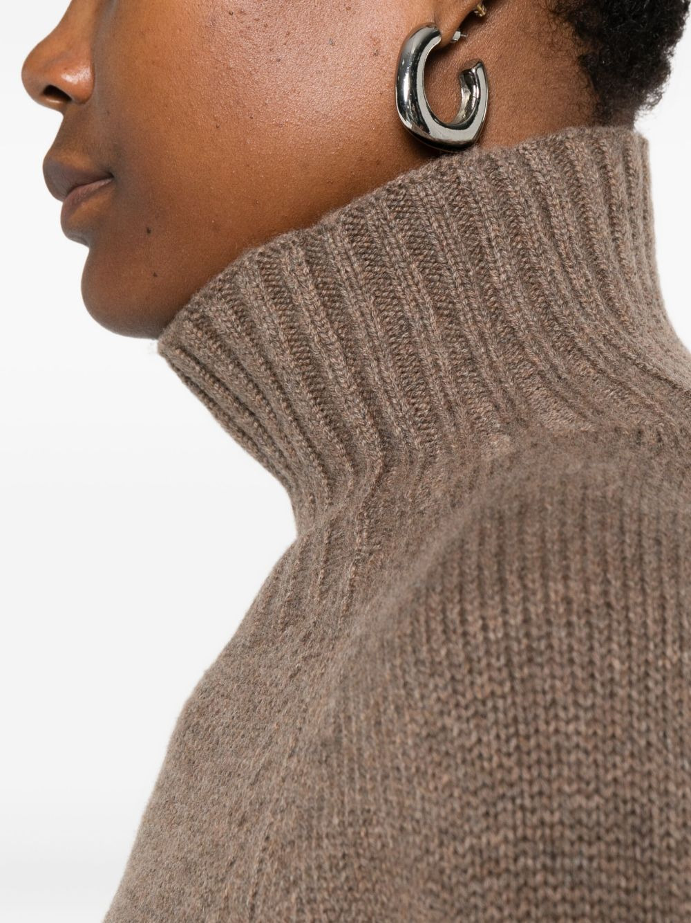 funnel-neck raglan-sleeve sweater - 5