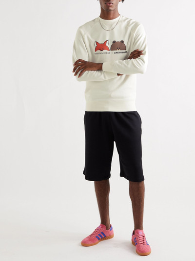 Maison Kitsuné + LINE FRIENDS Slim-Fit Logo-Print Cotton-Jersey Sweatshirt outlook