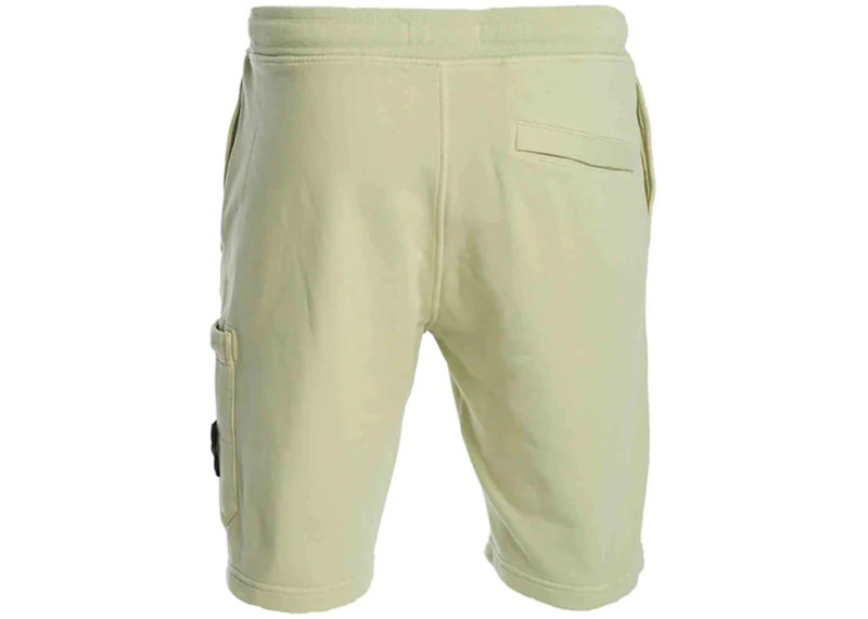 Stone Island Stone Island 64651 Cotton Fleece Garment Dyed Shorts Light Green outlook