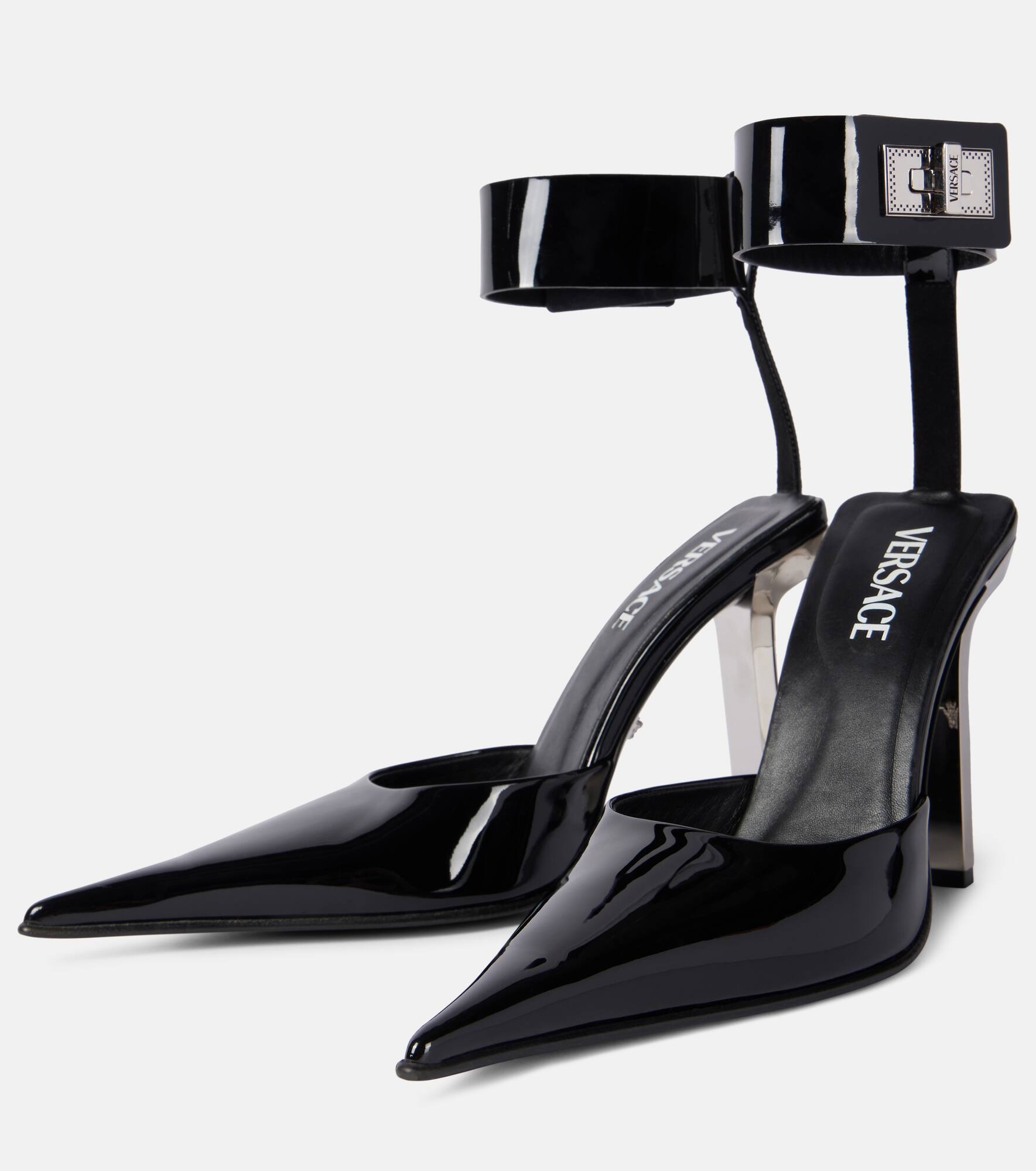 Patent leather slingback pumps - 6