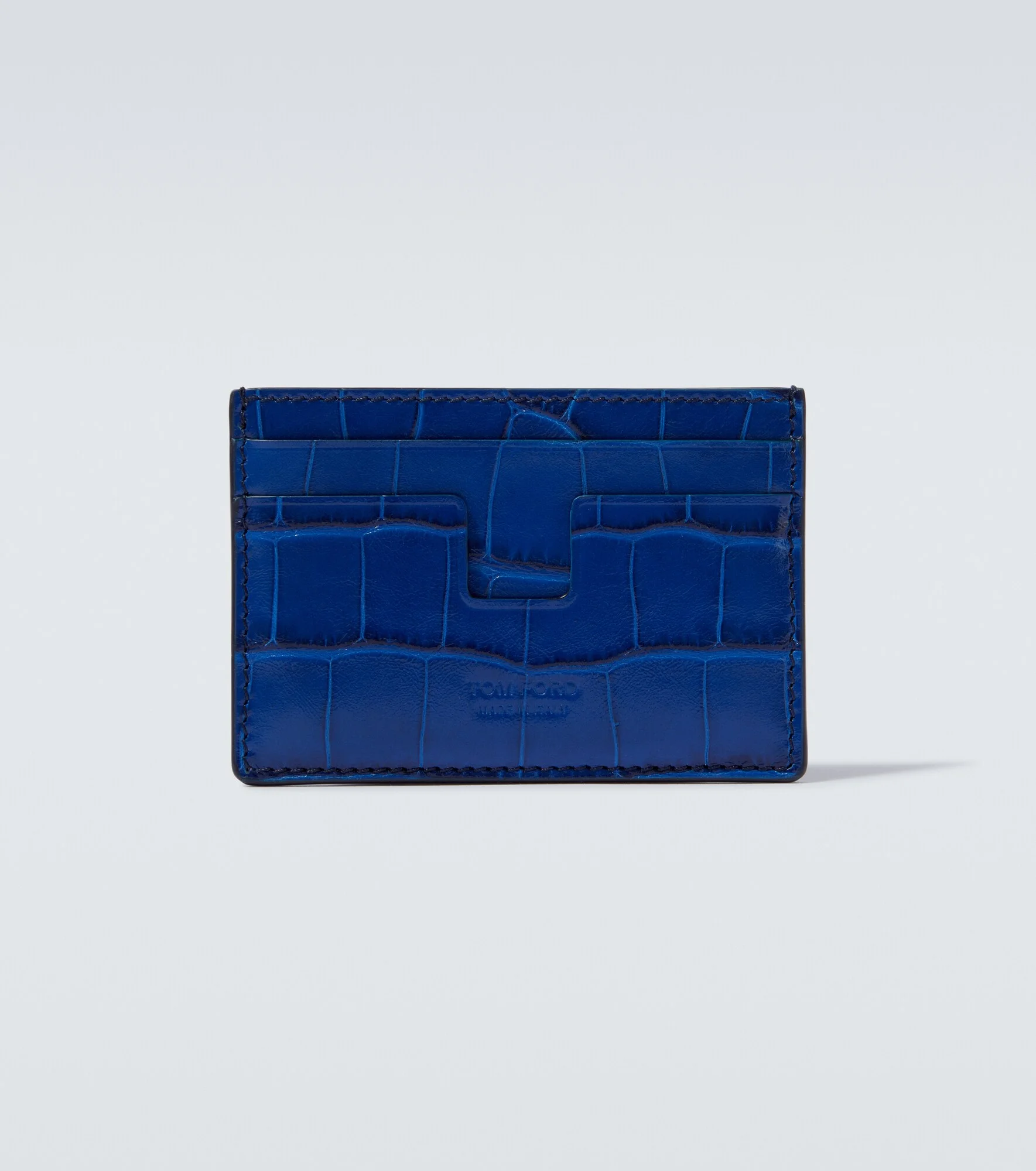 Leopard-print leather card holder - 1