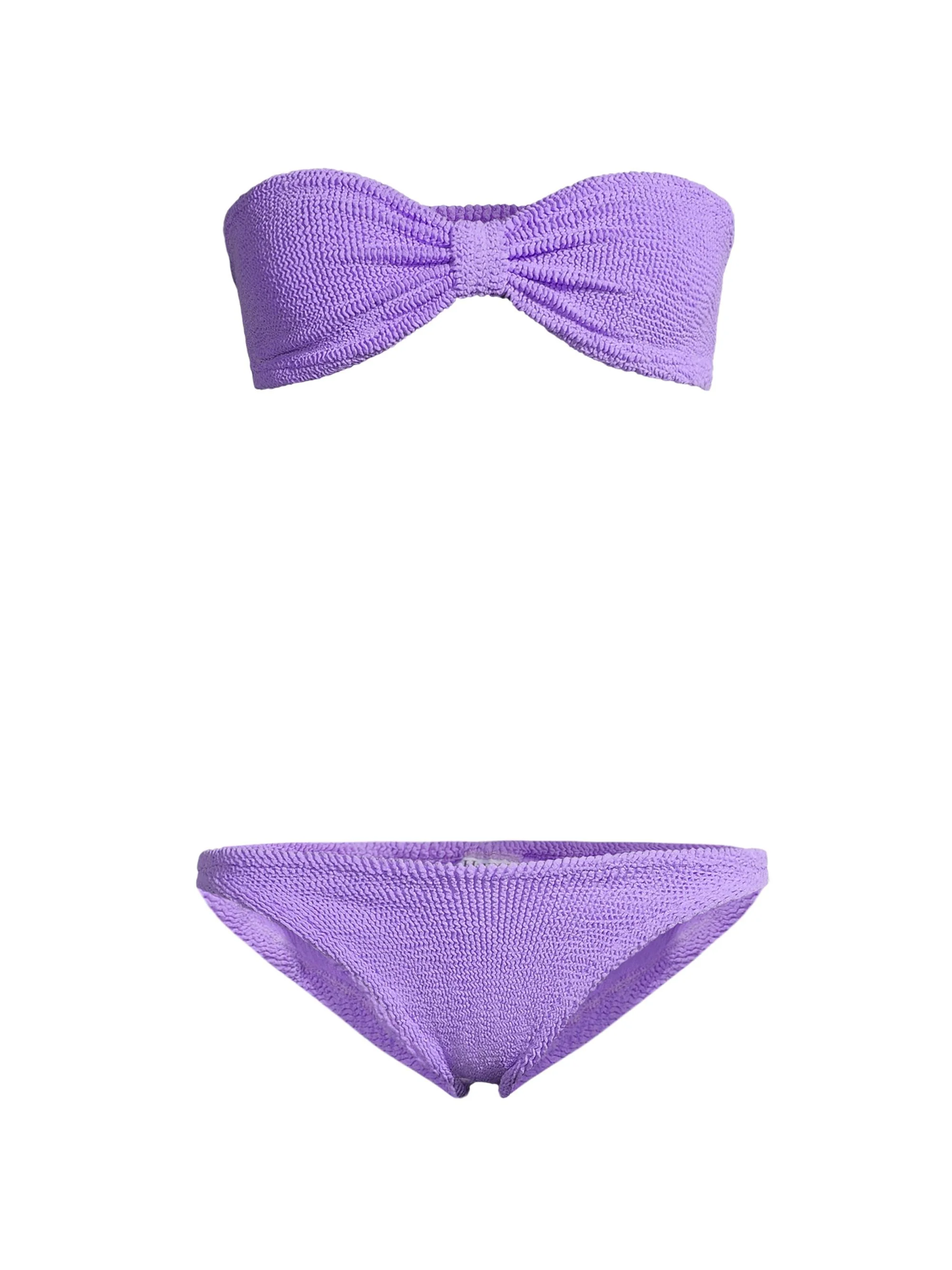 Women's Jean Bow Two-Piece Bikini Set - Lilac - 1