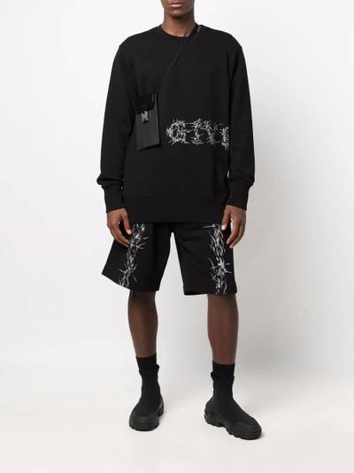 Givenchy barbed wire-print shorts outlook