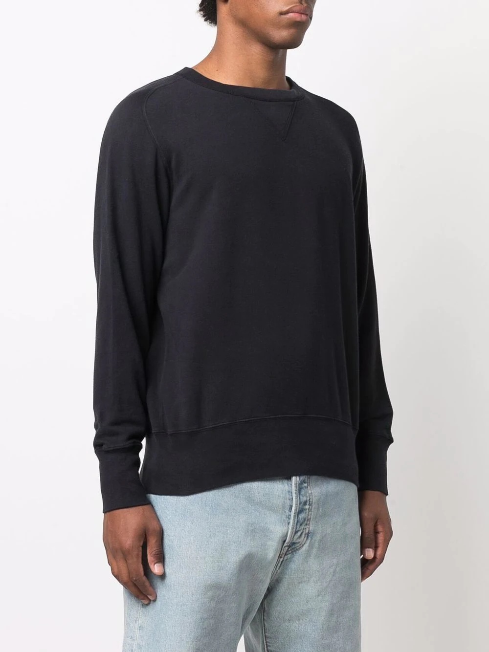 solid-colour crewneck sweatshirt - 3