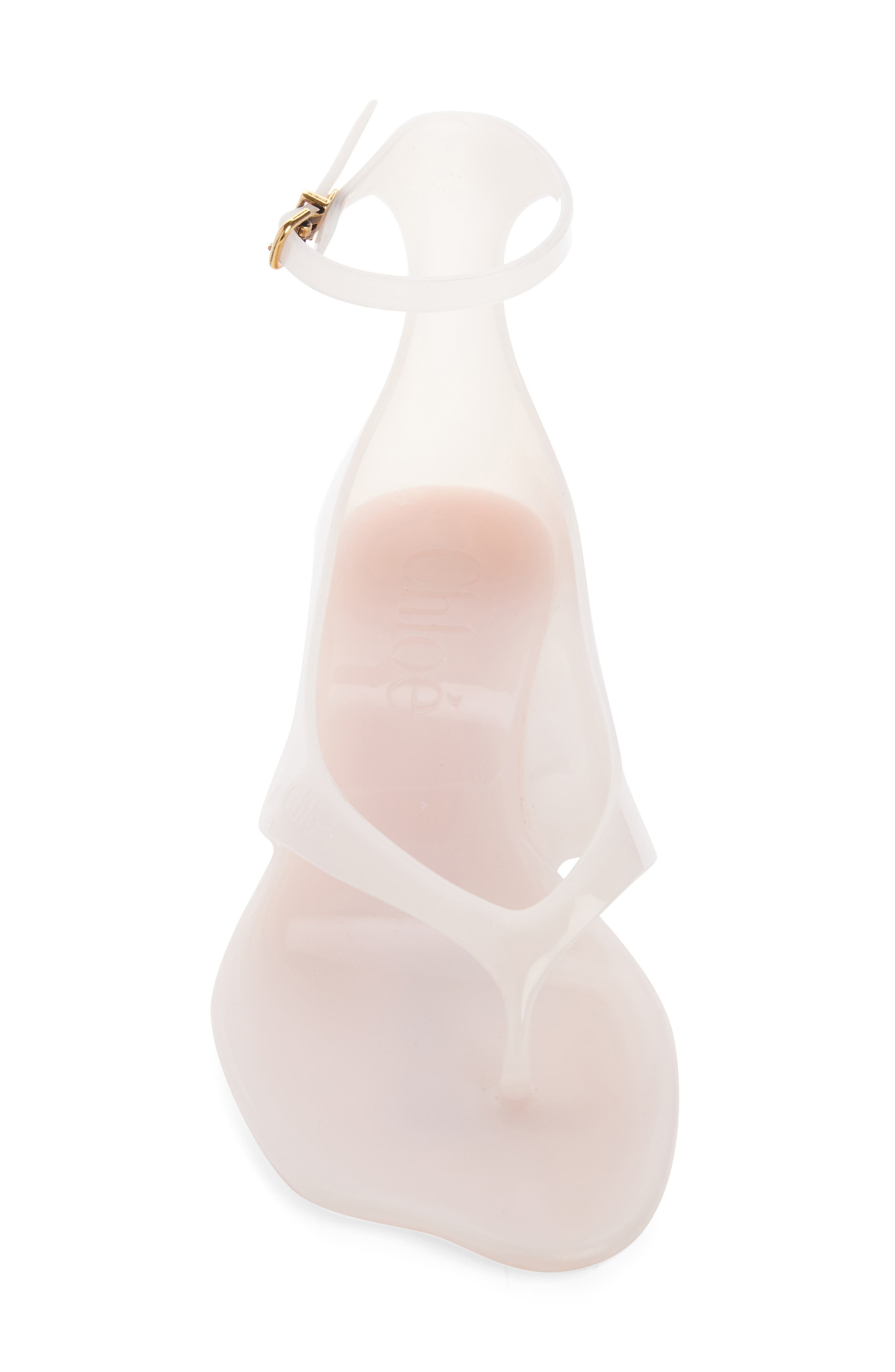Chloé Jelly Ankle Strap Sandal in Blush Pink at Nordstrom - 4